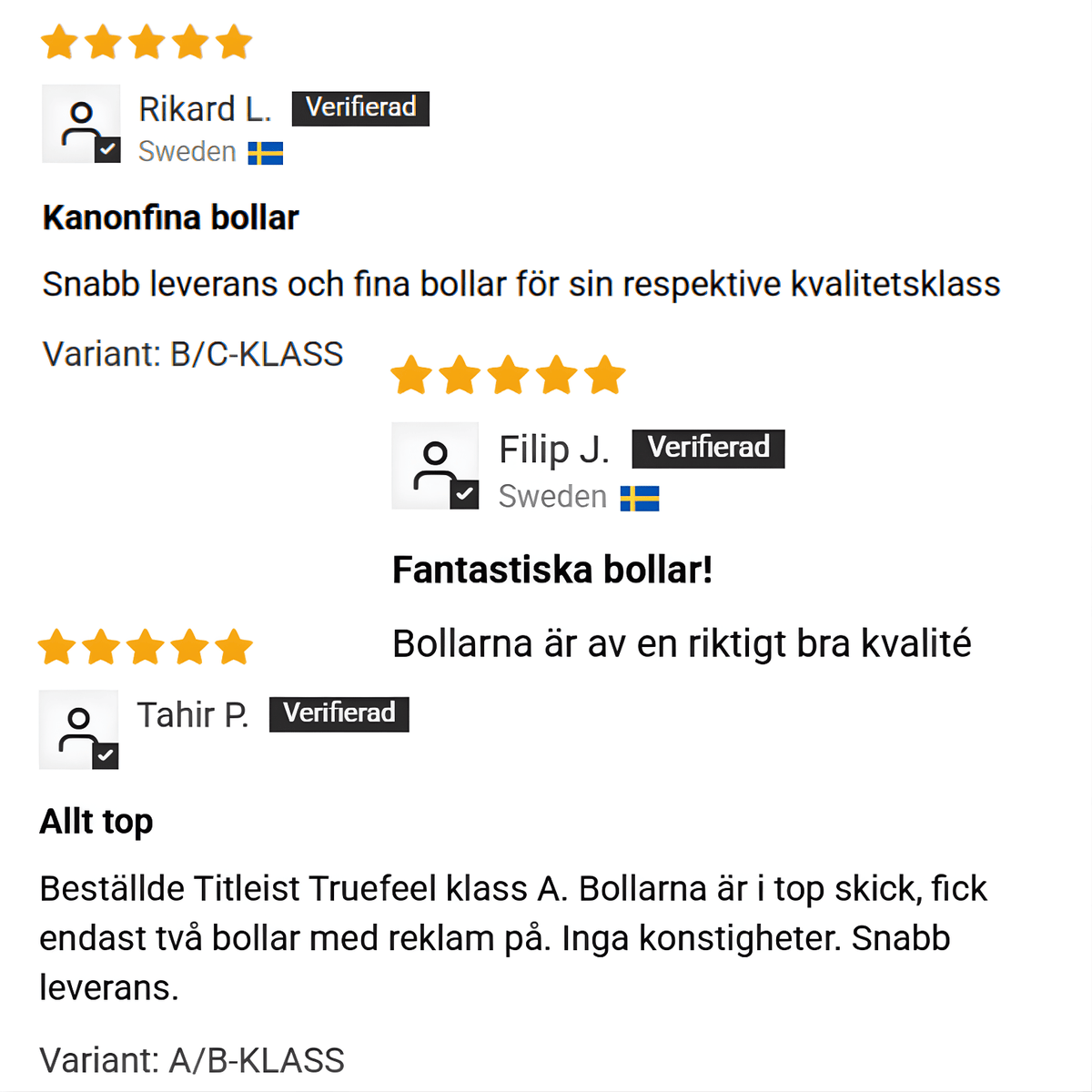 Titleist TruFeel Årsförbrukning 6x12-Pack