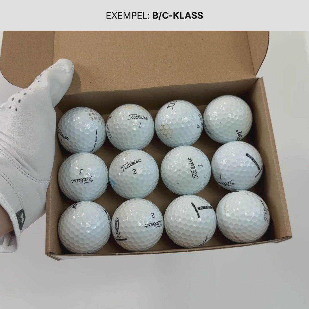 En kort video som visar ett exempel på hur våran Titleist Tour Soft i B/C-Klass kan se ut.