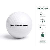 Srixon Soft Feel – egenskaper: distansboll, mycket mjuk känsla, hög bollflykt, låg greenspinn, 2-delad, ionomerskal
