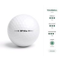 TaylorMade Tp5X – egenskaper: tourboll, fast känsla, hög bollflykt, hög greenspinn, 5-delad, uretanskal
