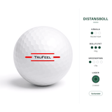 Titleist TruFeel – egenskaper: distansboll, mycket mjuk känsla, hög bollflykt, låg greenspinn, 2-delad, surlynskal