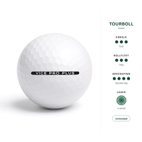Vice Pro Plus – egenskaper: tourboll, fast känsla, hög bollflykt, mycket hög greenspinn, 4-delad, uretanskal