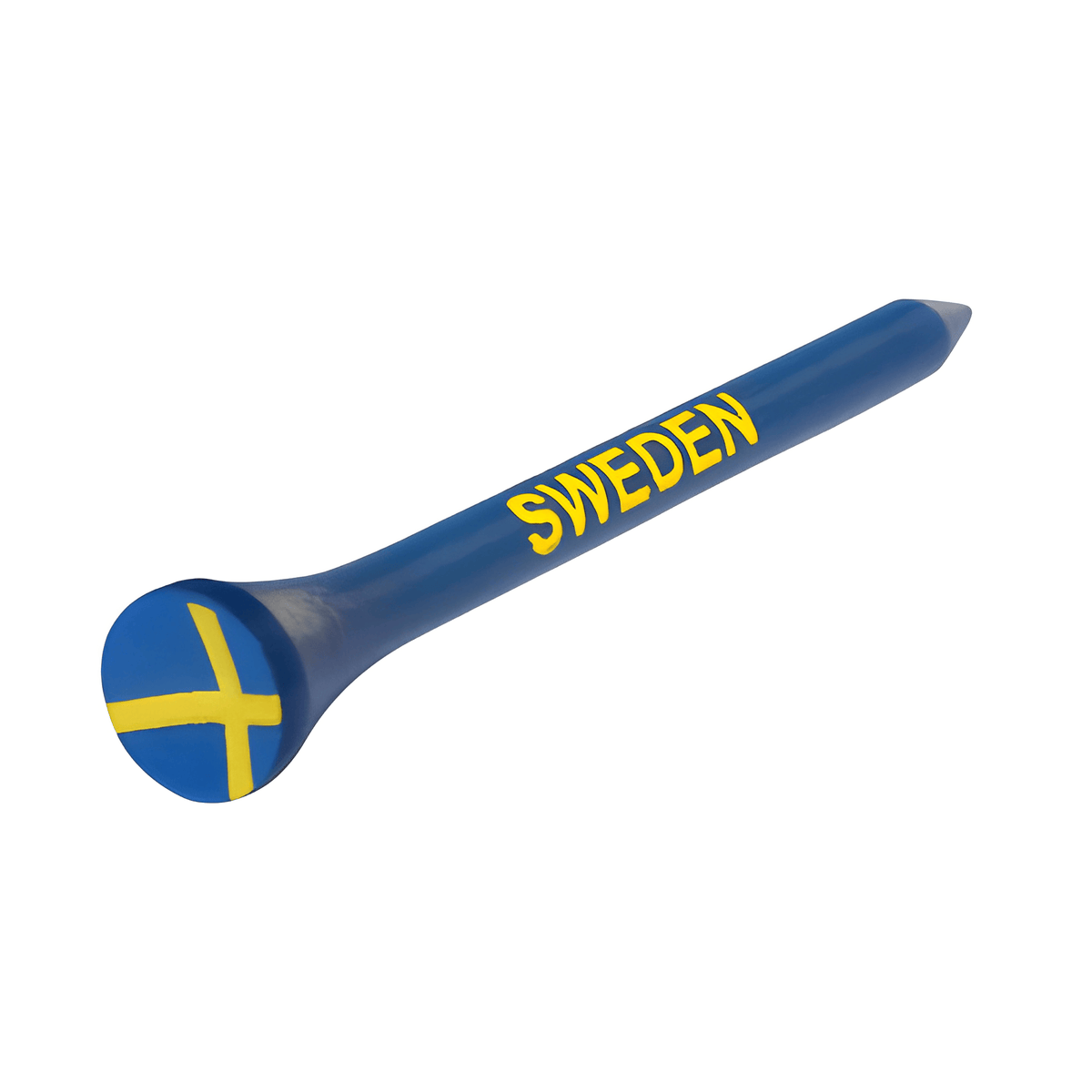 Närbild på Wood Tees Sweden 20-pack – slitstarka träpeggar för golfare hos Plikt Golf